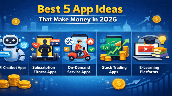 Best 5 App Ideas That Make Money in 2026