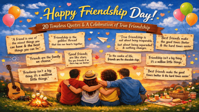 Friendship Day Quotes — 20 Timeless Quotes & A Celebration of True Friendship