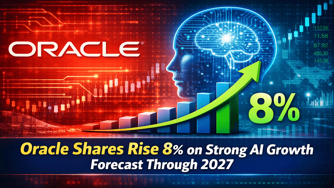 Oracle Shares Rise 8% on Strong AI Growth Forecast Through 2027